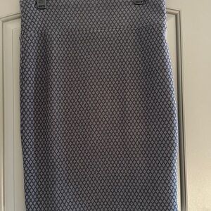 LuLaRoe Grey and Black Diamond Pencil Skirt
